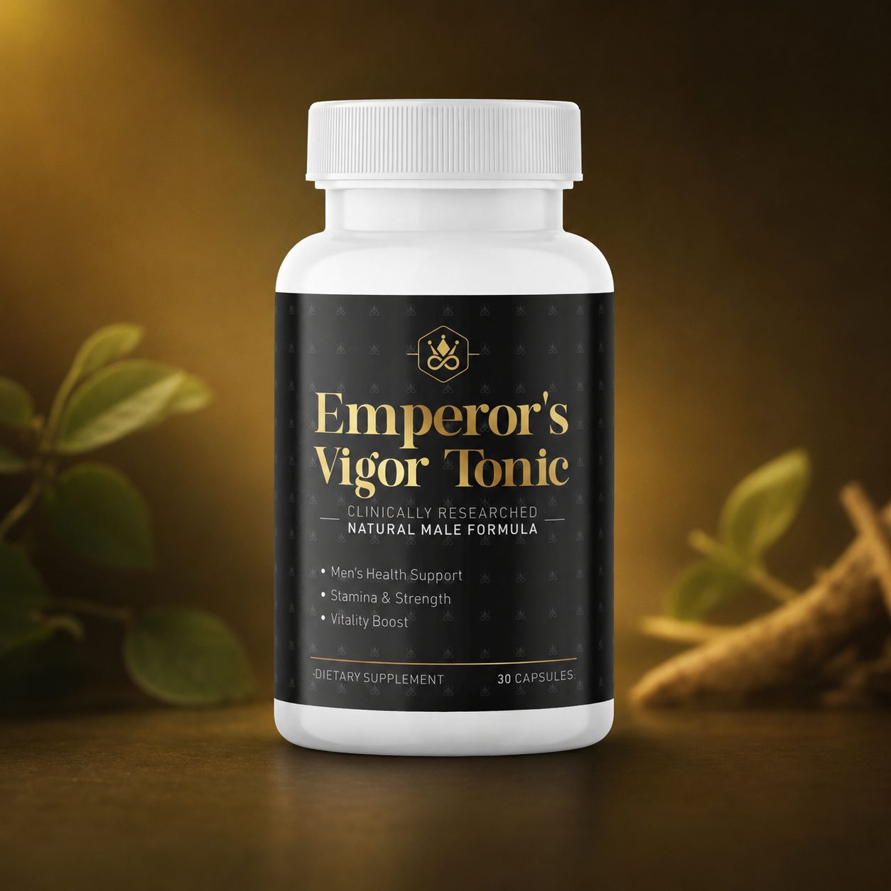 Emperor Vigor Tonic bottle — premium men's vitality supplement